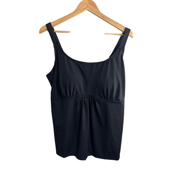 Swimsuits For All Black Tankini Top Size 18 - Picture 1 of 7